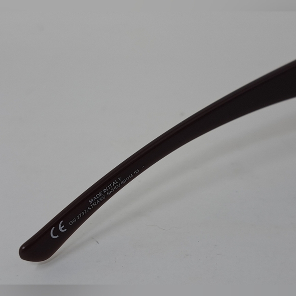 Gucci Sunglasses GG2737STRASS Vintage Y2K Horsebit Diamonds Wrap Brown 69-14-115 - Picture 3 of 16